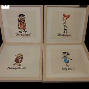 Collectible Hanna Barbera Flintstones etchings